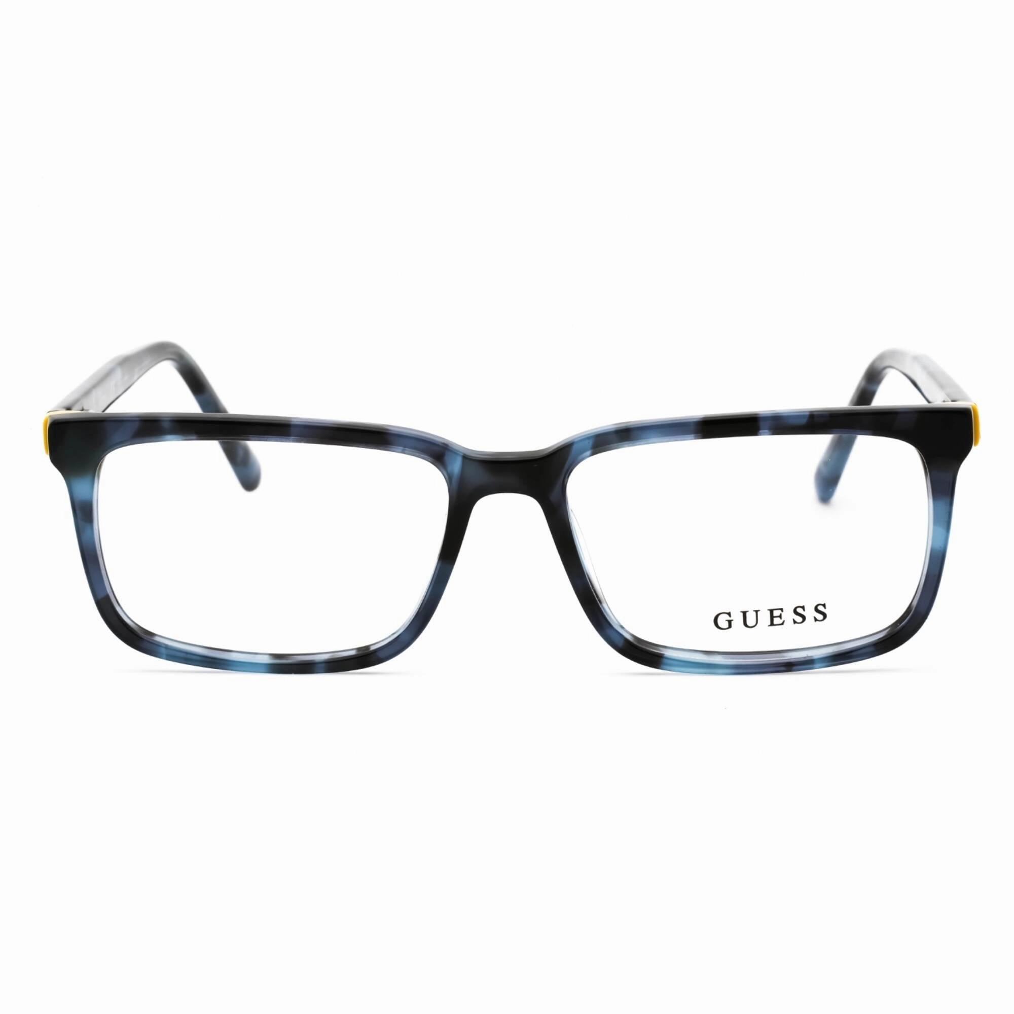 Guess Men's Eyeglasses - Blue/Other Plastic Rectangular Full Rim Frame | GU50068 092