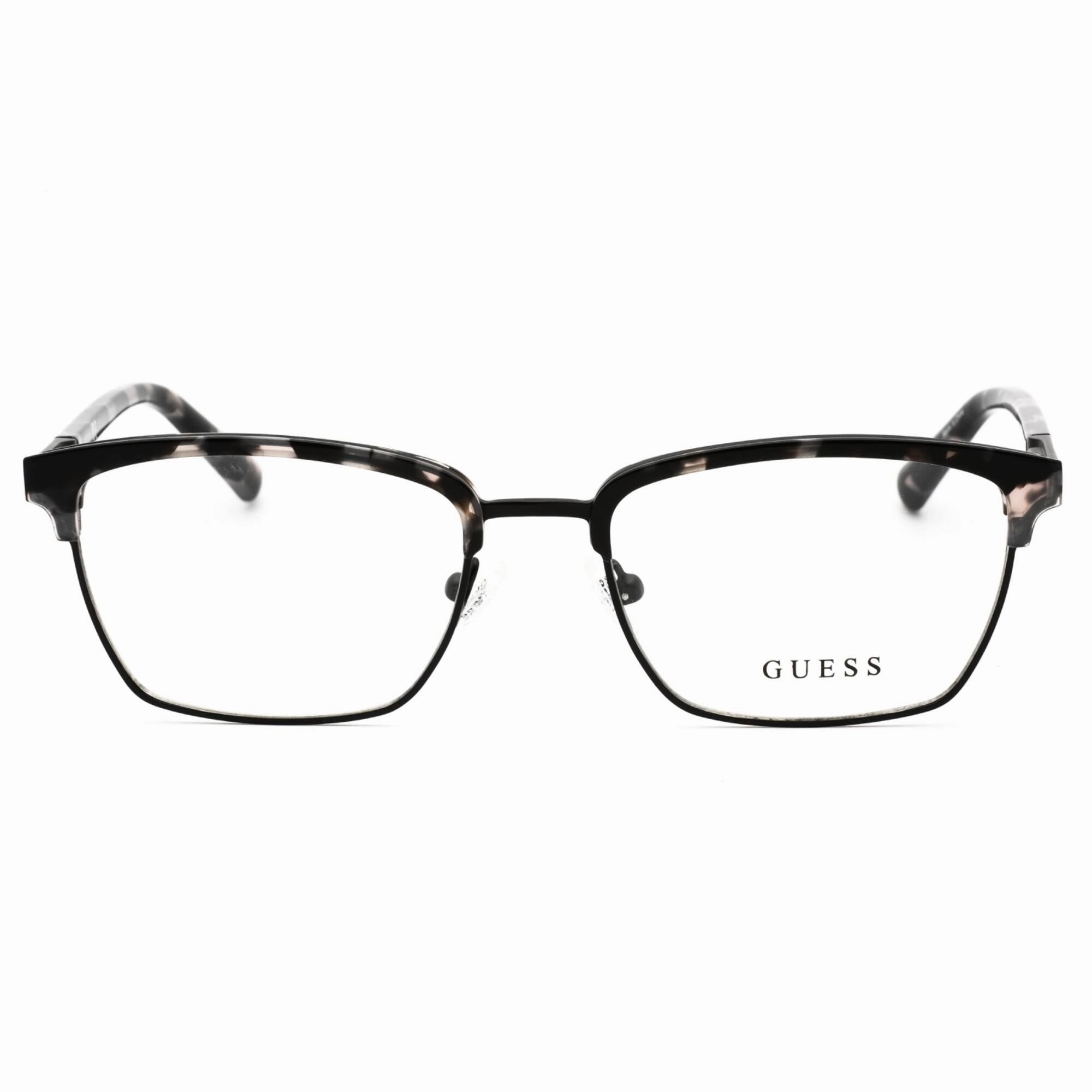 Guess Men's Eyeglasses - Grey/Other Rectangular Metal Full Rim Frame | GU50062 020