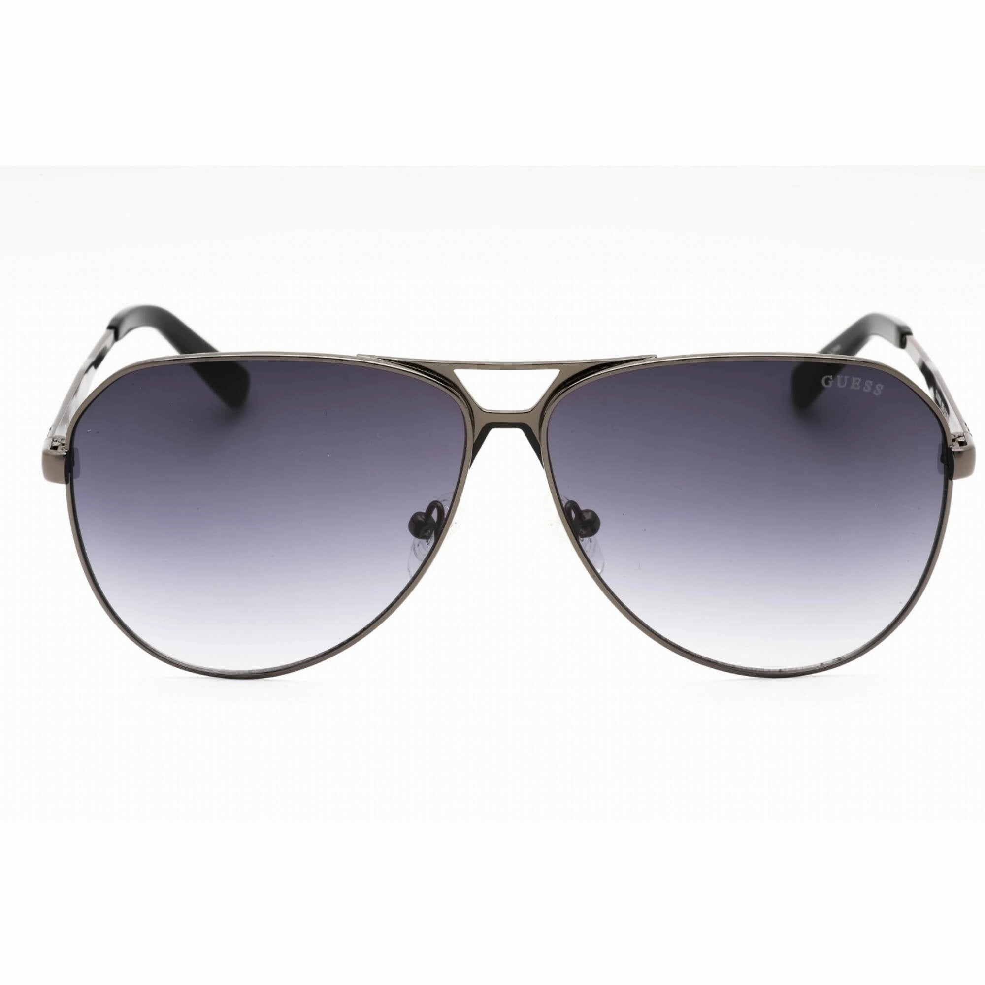 Guess Men's Sunglasses - Shiny Gunmetal Metal Aviator Full Rim Frame | GU00069 08B