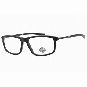 Harley Davidson Men's Eyeglasses - Matte Black Rectangular Plastic Frame | HD0980 002