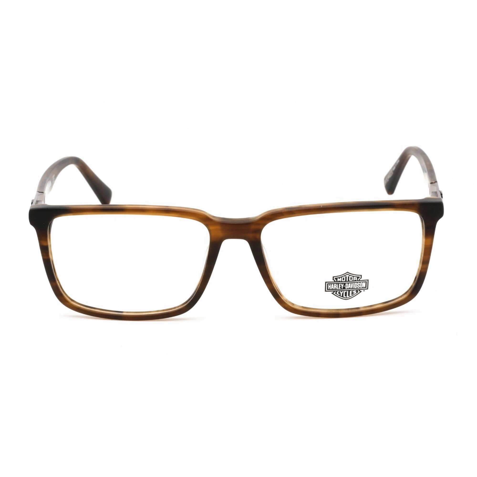 Harley Davidson Men's Eyeglasses - Matte Light Brown Metal/Plastic Frame | HD0906 046