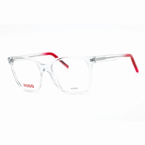 Hugo Men's Eyeglasses - Grey Red Plastic Square Shape Full Rim Frame | HG 1266 0268 00