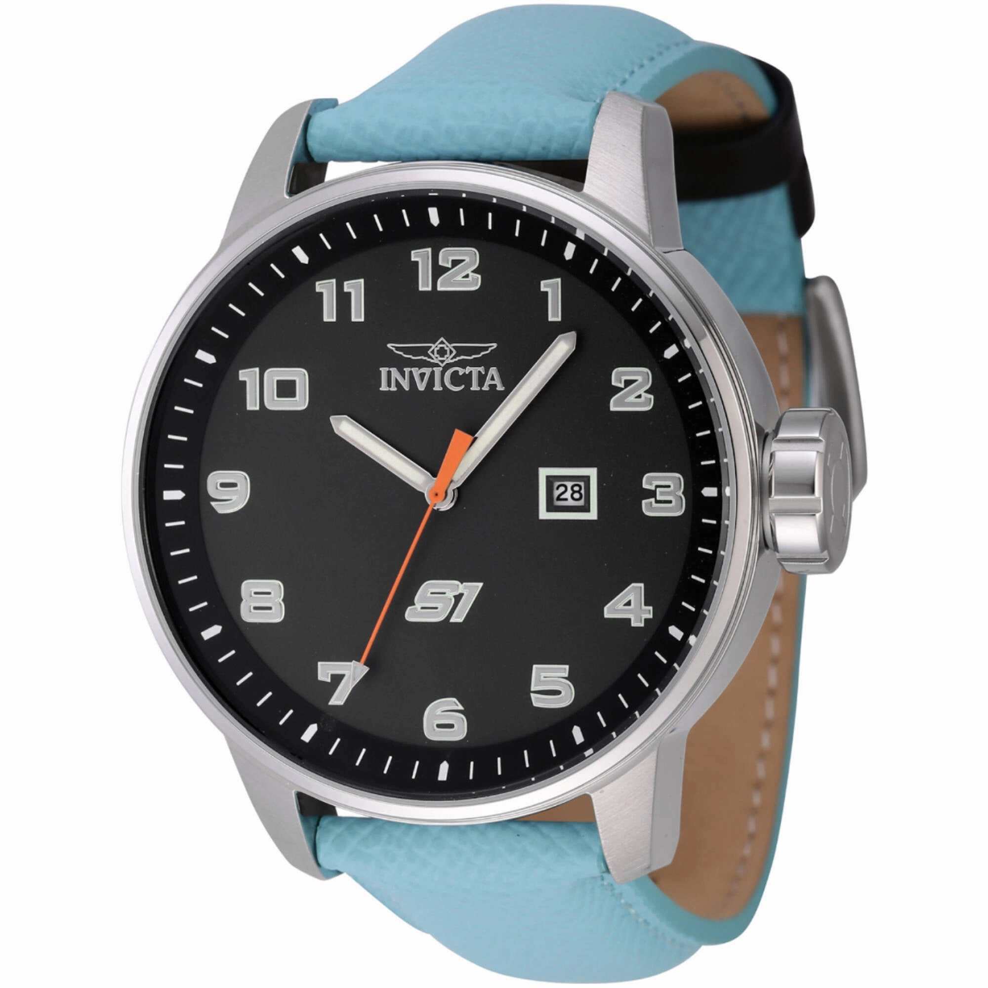 Invicta Men's Quartz Watch - S1 Rally Chronograph Light Blue and Black Strap | 44957