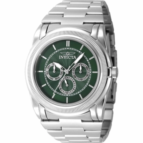 Invicta Men's Watch - Slim Green Dial Silver Stainless Steel Bracelet Quartz | 46259