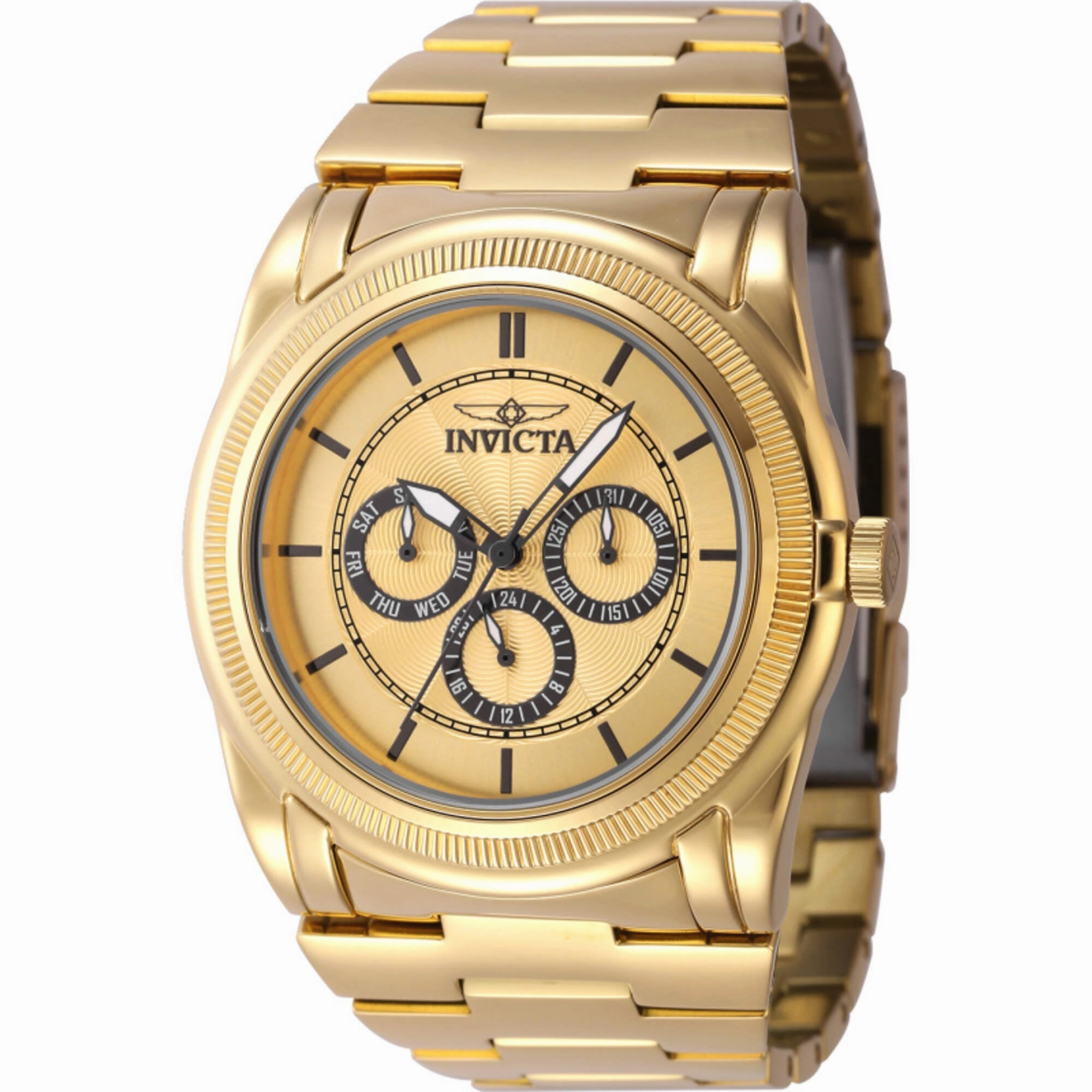 Invicta Men's Watch - Slim Quartz Gold Tone Dial Yellow Gold Steel Bracelet | 46261