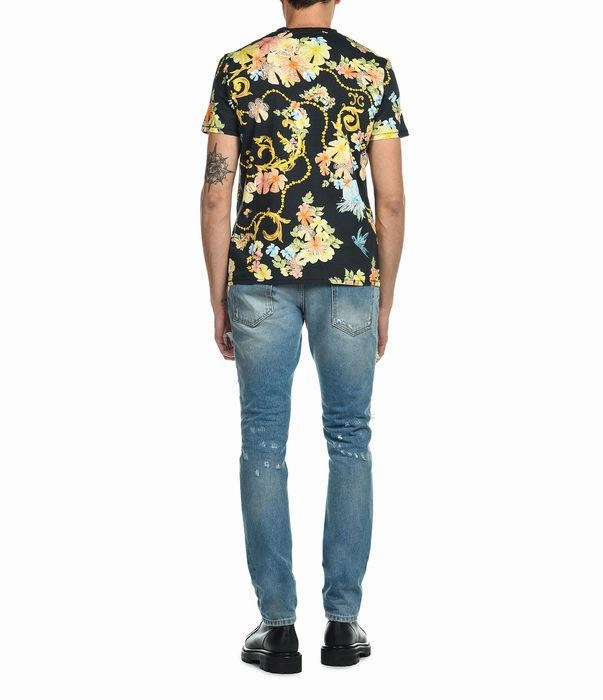 Just Cavalli Floral Print Crewneck T-Shirt
