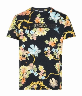 Just Cavalli Floral Print Crewneck T-Shirt
