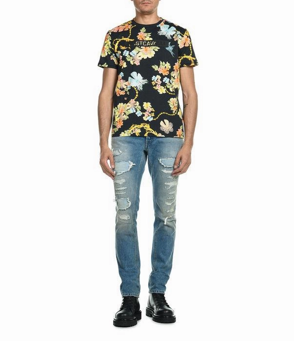 Just Cavalli Floral Print Crewneck T-Shirt
