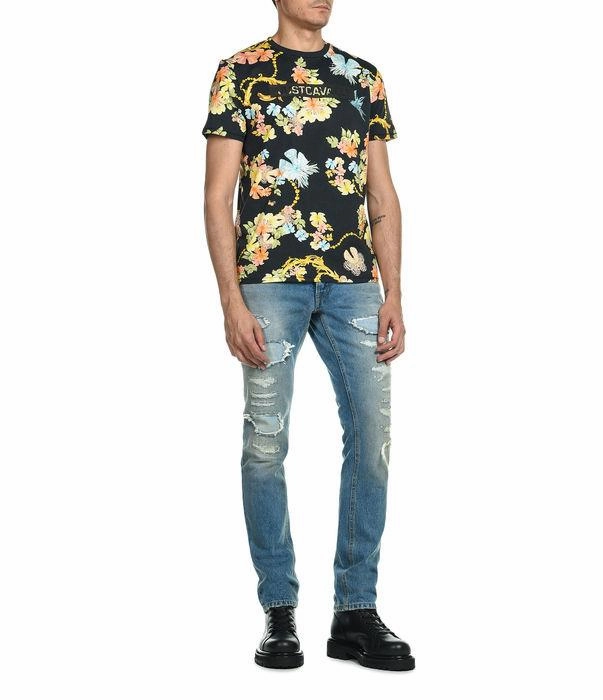 Just Cavalli Floral Print Crewneck T-Shirt