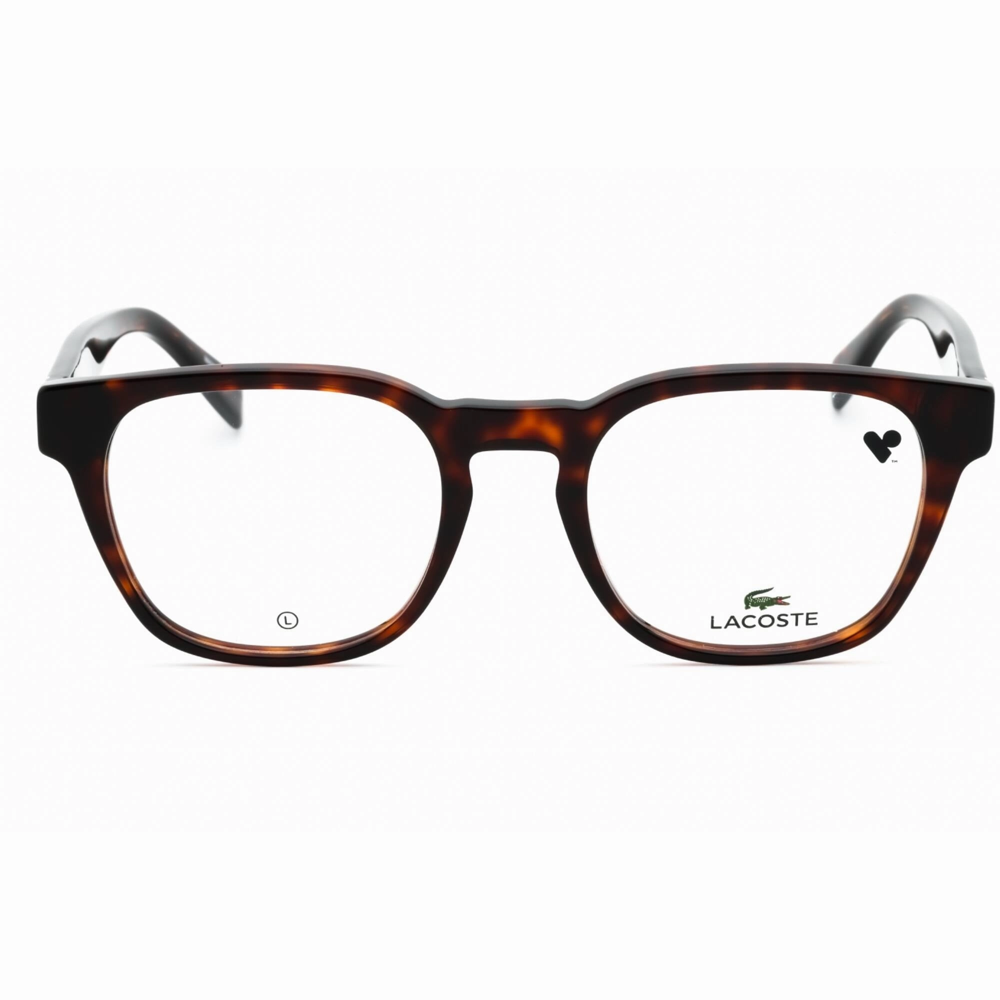 Lacoste Men's Eyeglasses - Dark Havana Acetate Square Shape Full Rim Frame | L2938 230