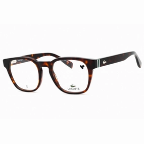 Lacoste Men's Eyeglasses - Dark Havana Acetate Square Shape Full Rim Frame | L2938 230