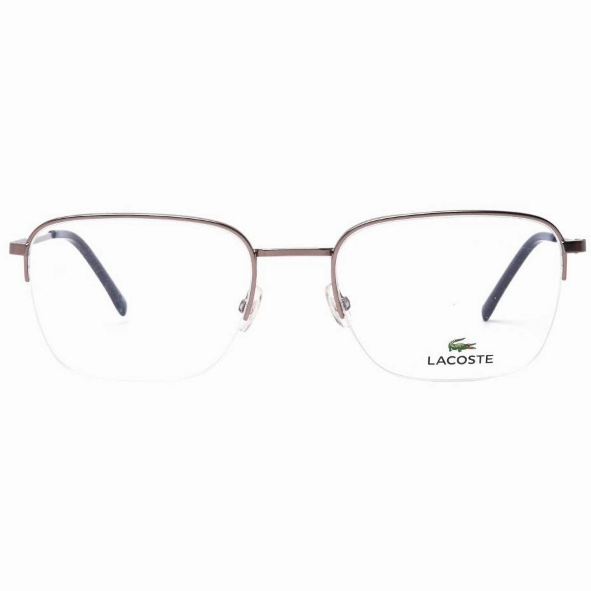 Lacoste Men's Eyeglasses - Matt Light Ruthenium/Blue Metal Frame | LACOSTE L2254 035
