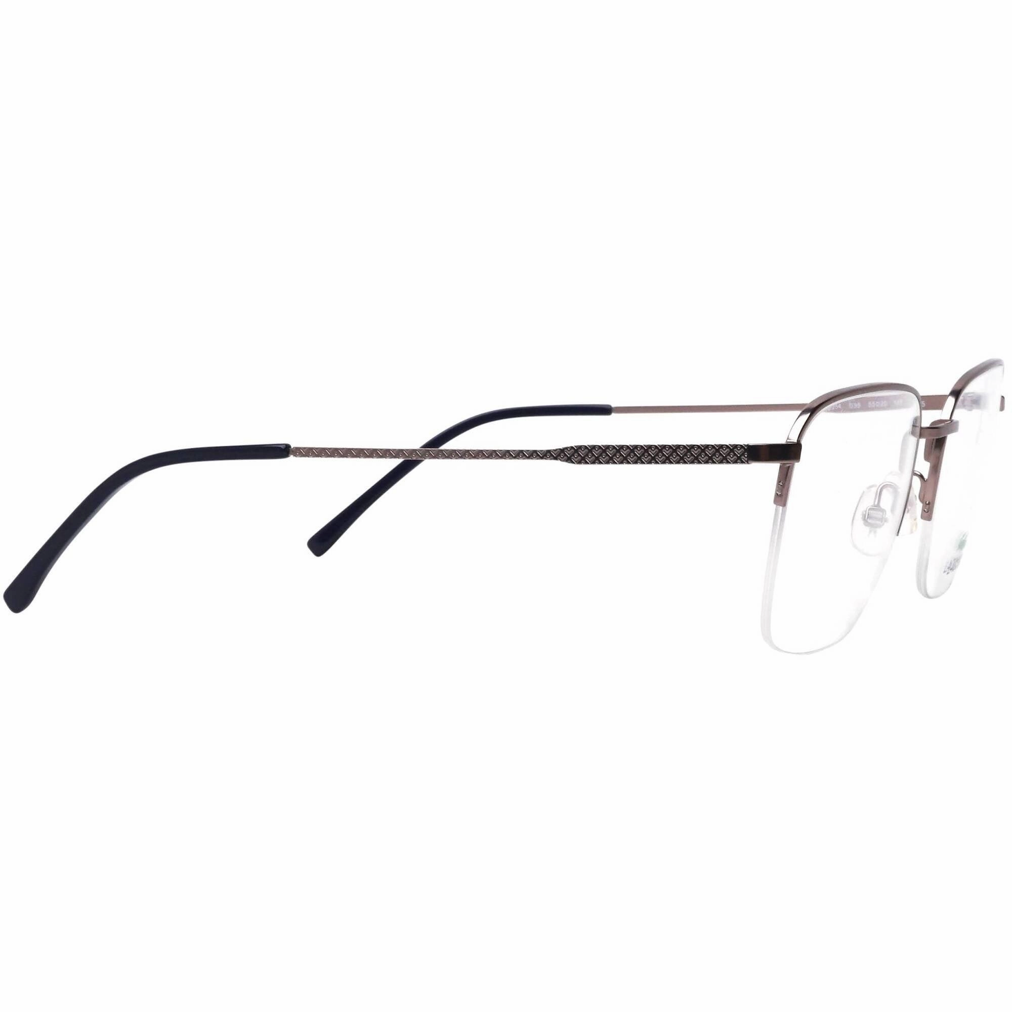 Lacoste Men's Eyeglasses - Matt Light Ruthenium/Blue Metal Frame | LACOSTE L2254 035