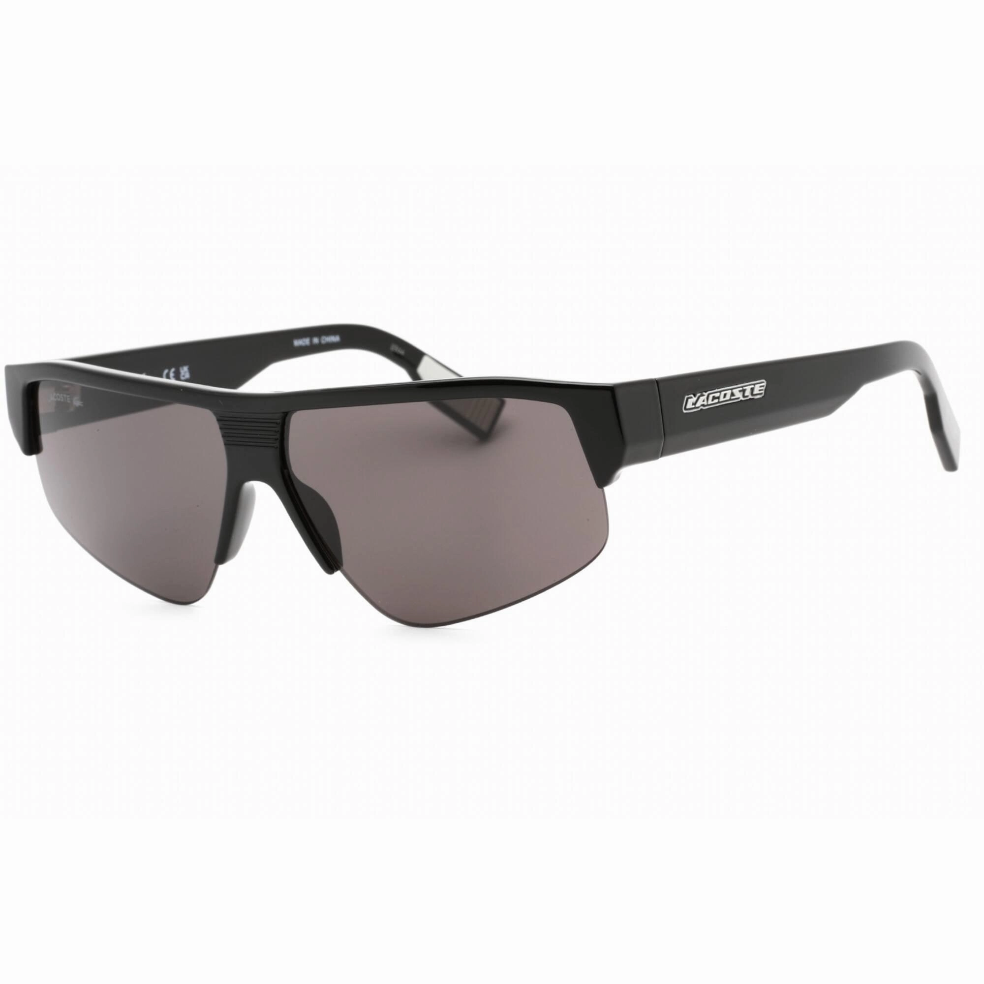 Lacoste Men's Sunglasses - Half Rim Black Plastic Rectangular Frame | L6003S 001