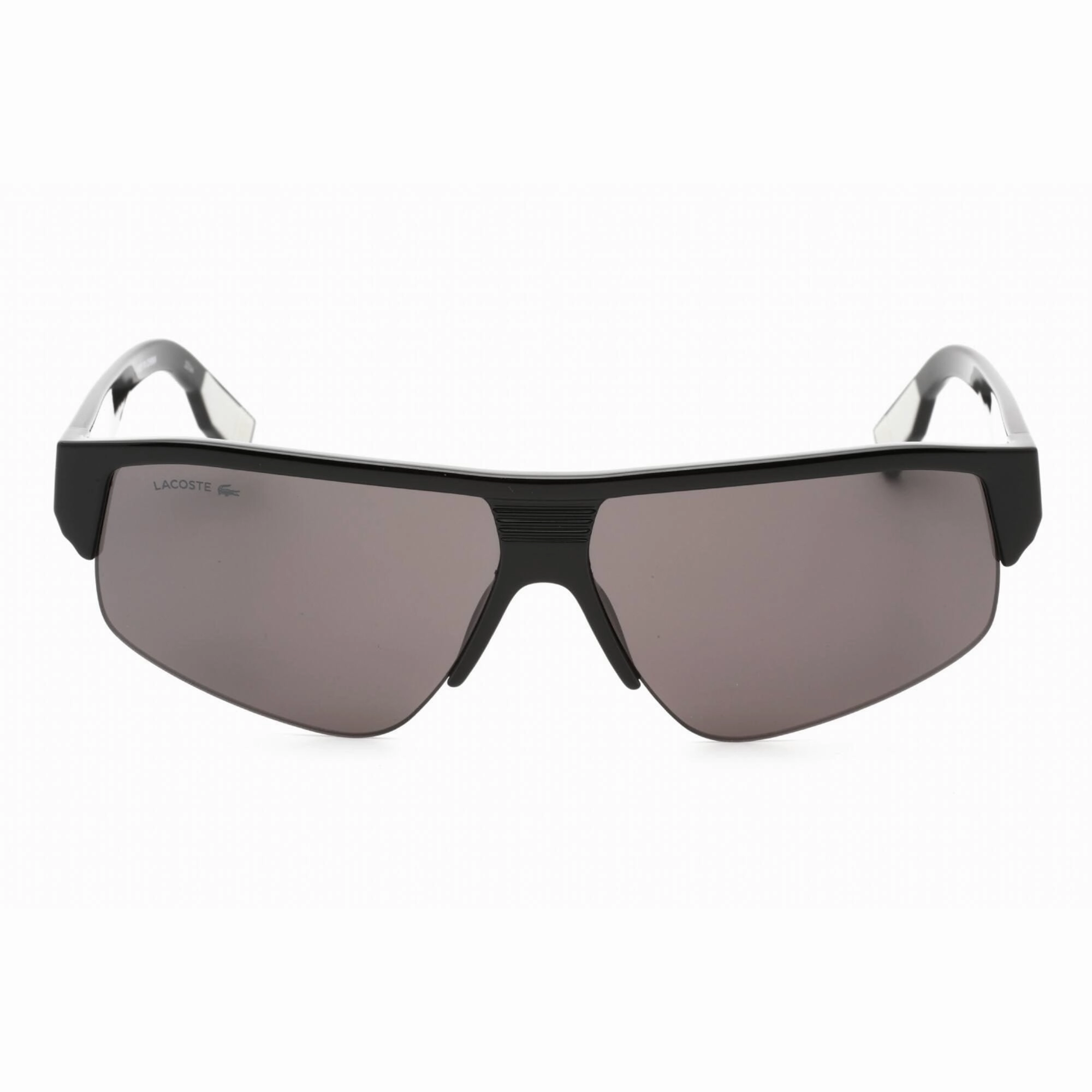 Lacoste Men's Sunglasses - Half Rim Black Plastic Rectangular Frame | L6003S 001