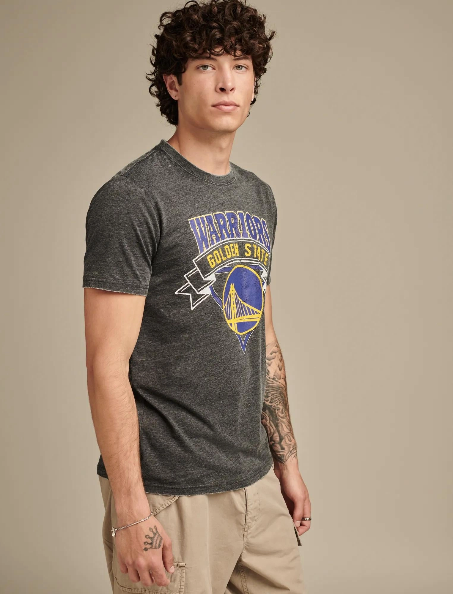 Lucky Brand Men's Warriors Graphic Tee