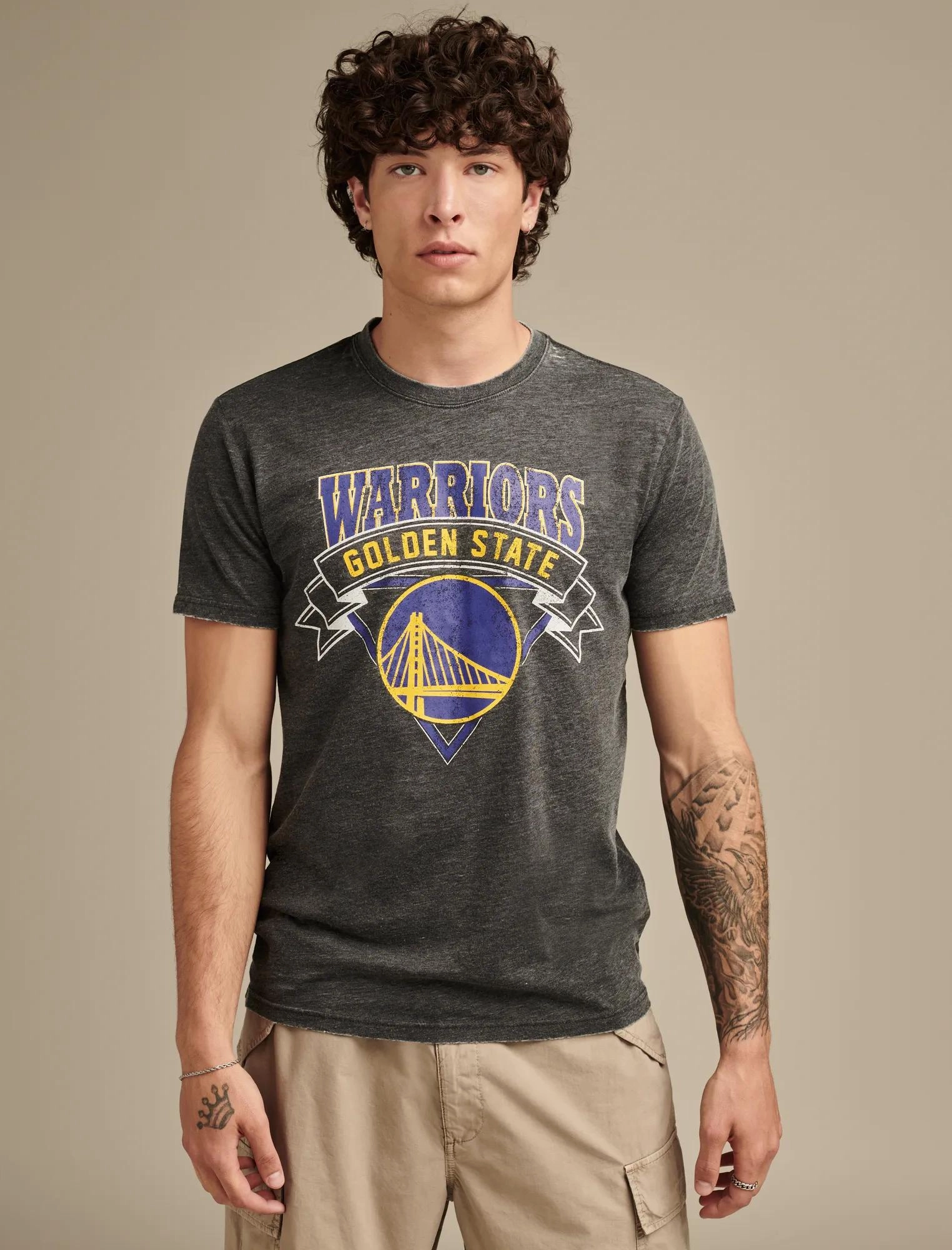 Lucky Brand Men's Warriors Graphic Tee
