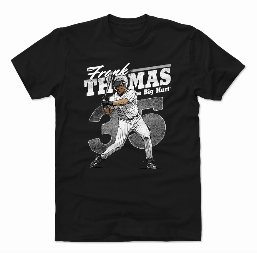 Men's 500 Level Frank Thomas Chicago White Sox Big Hurt Retro Black Tee
