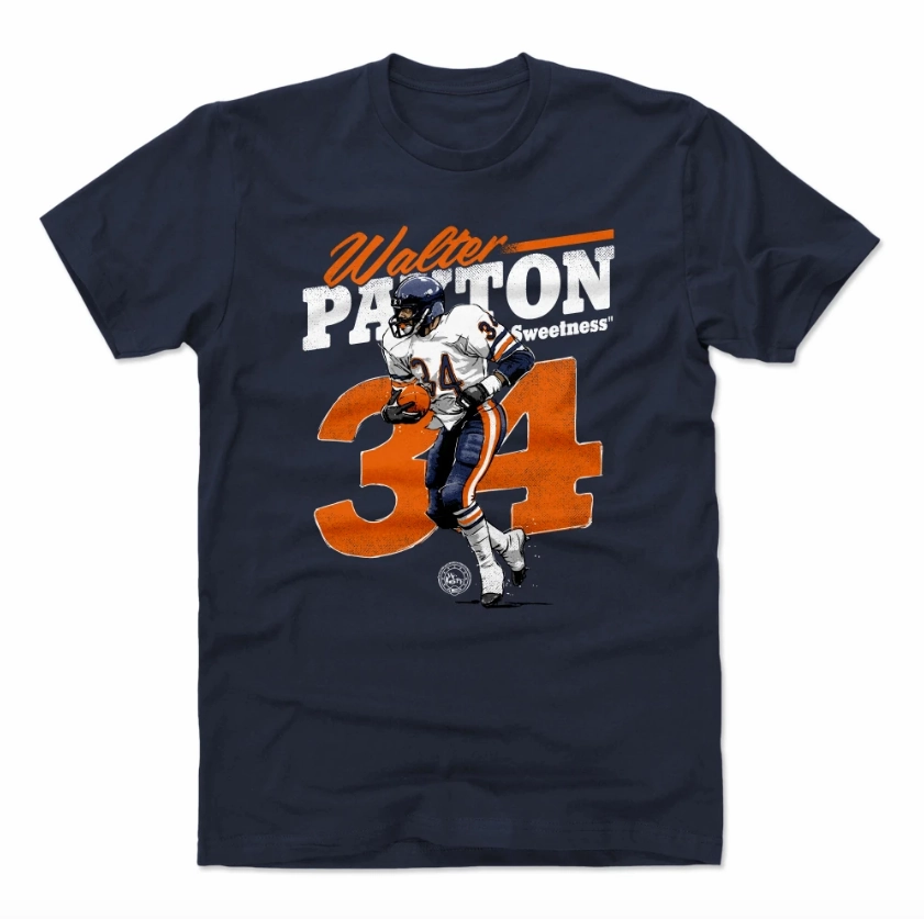 Men's 500 Level Walter Payton Chicago Bears "Sweetness" Navy Retro Tee