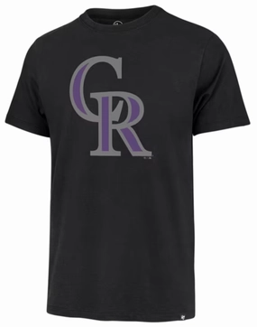Men's '47 Brand MLB Colorado Rockies Black Flanker Tee