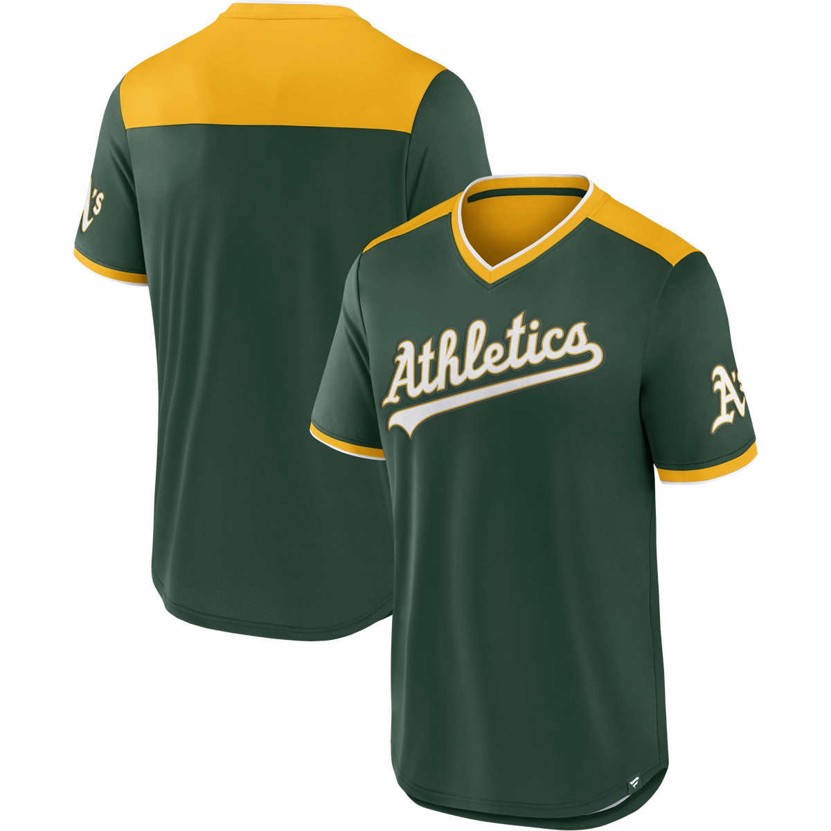 Men's A's Fundamentals Poly Walk Off Short Sleeve