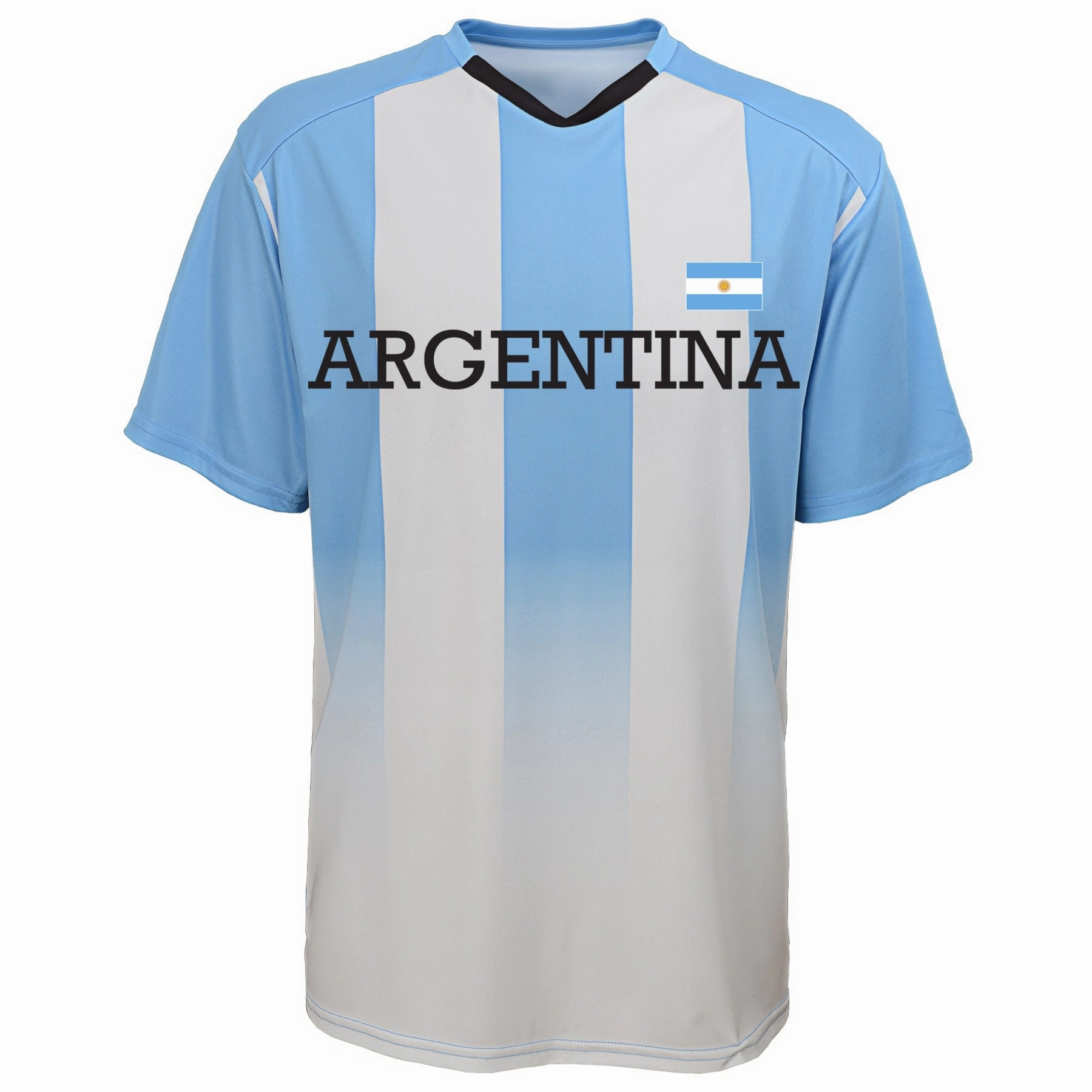 Men's Argentina Federation Soccer Light Blue/White Performance Jersey Tee