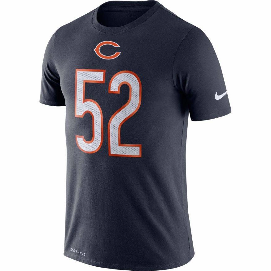 Men's Chicago Bears Khalil Mack Nike Navy Player Pride Name & Number Performance T-Shirt