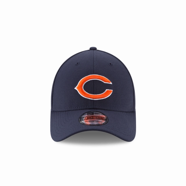 Men's Chicago Bears New Era Navy Team Classic 39THIRTY Flex Hat