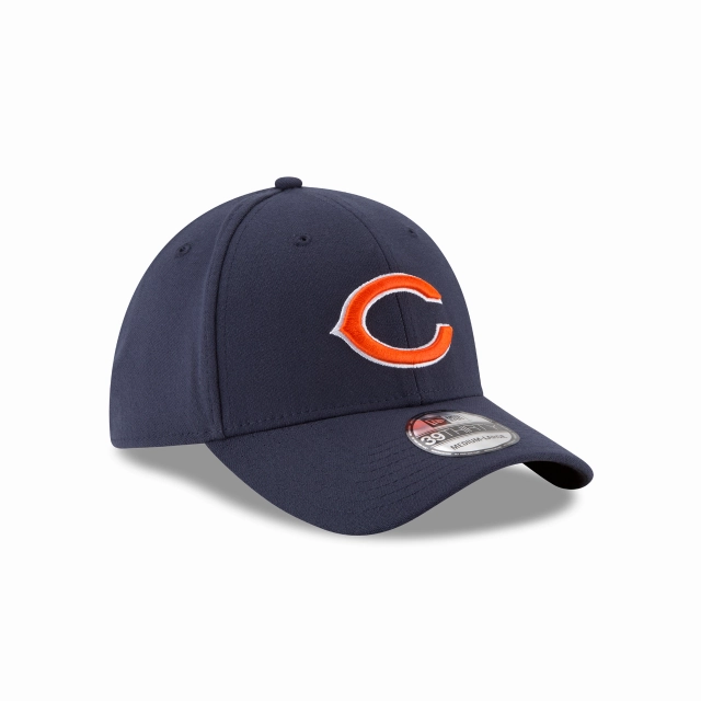 Men's Chicago Bears New Era Navy Team Classic 39THIRTY Flex Hat