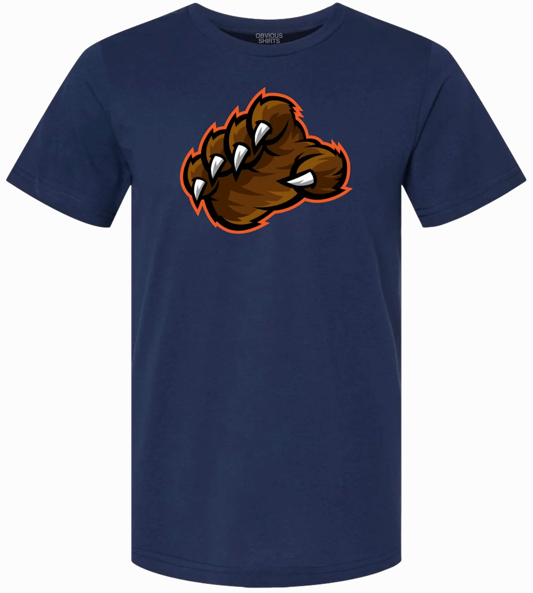 Men's Chicago Bears "Bear Claw" Obvious Shirts Navy Tee