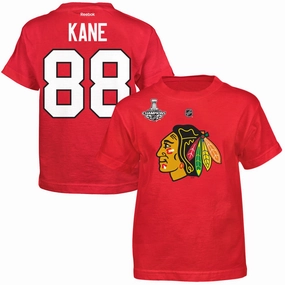 Men's Chicago Blackhawks Patrick Kane 2015 Stanley Cup Champions Name & Number T-Shirt