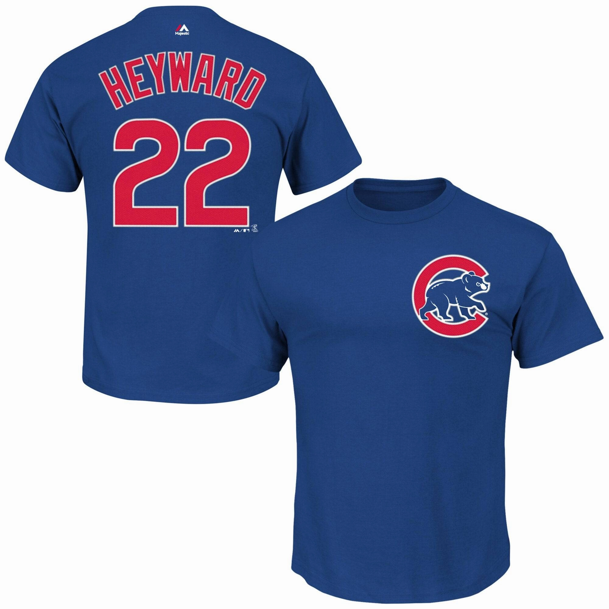 Men's Chicago Cubs Jason Heyward Official Name & Number T-Shirt