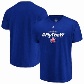 Men's Chicago Cubs Majestic Royal 2018 Postseason Authentic Collection T-Shirt