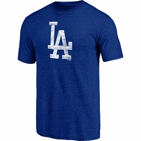 Men's Dodgers Triblend Logo Short Sleeve