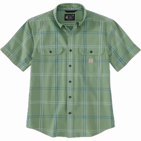 Men's Midweight Short Sleeve Plaid Shirt