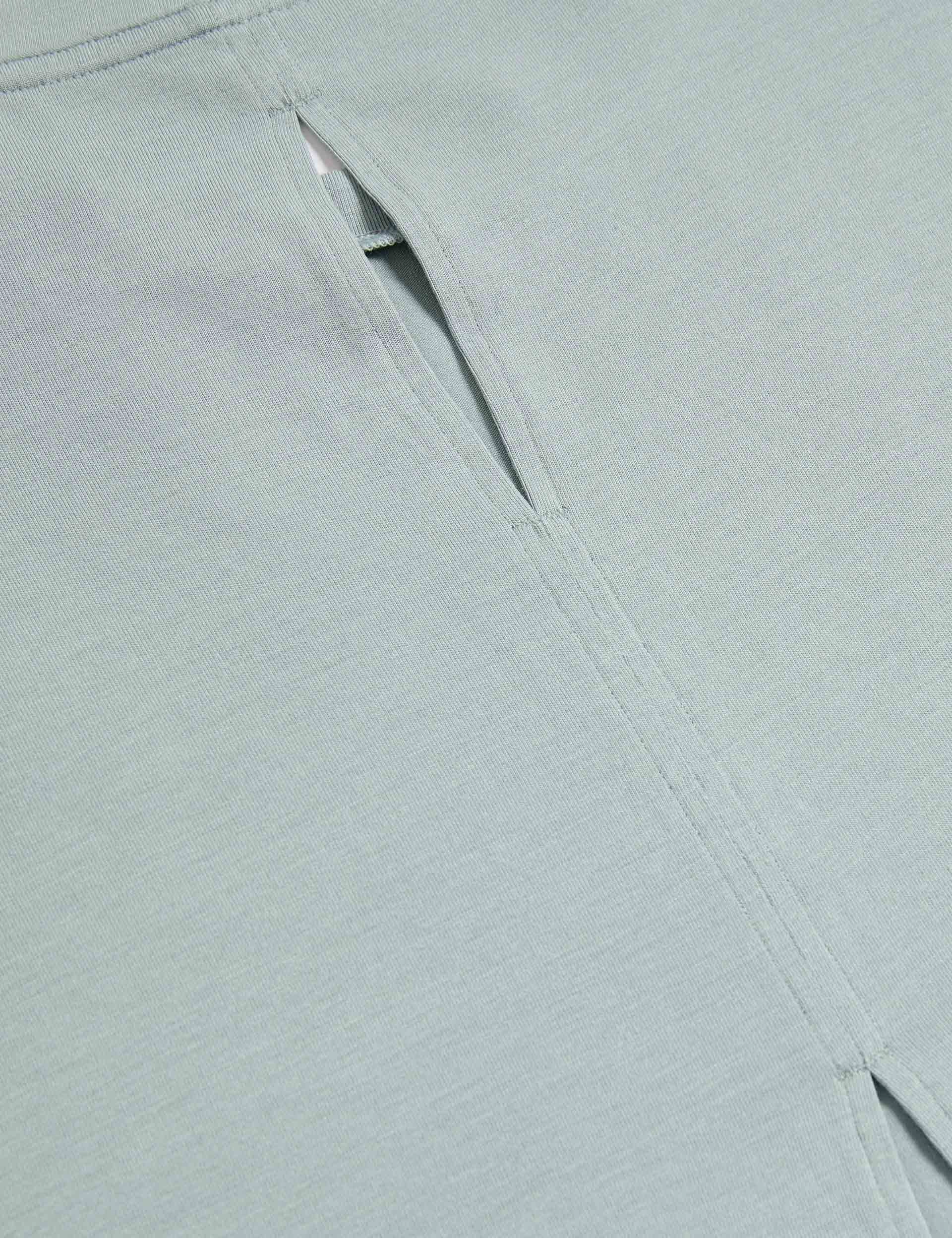 Modal Blend Lightweight Tie Back T-Shirt - Light Mint