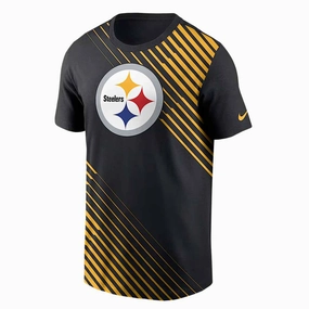 NFL - Men's Pittsburgh Steelers Striped Logo Short Sleeve T-Shirt (NKGW 00A 7L 079)