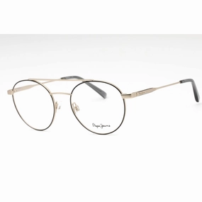Pepe Jeans Men's Eyeglasses - Matte Light Gold/Black Metal Round Frame | PJ1412 407