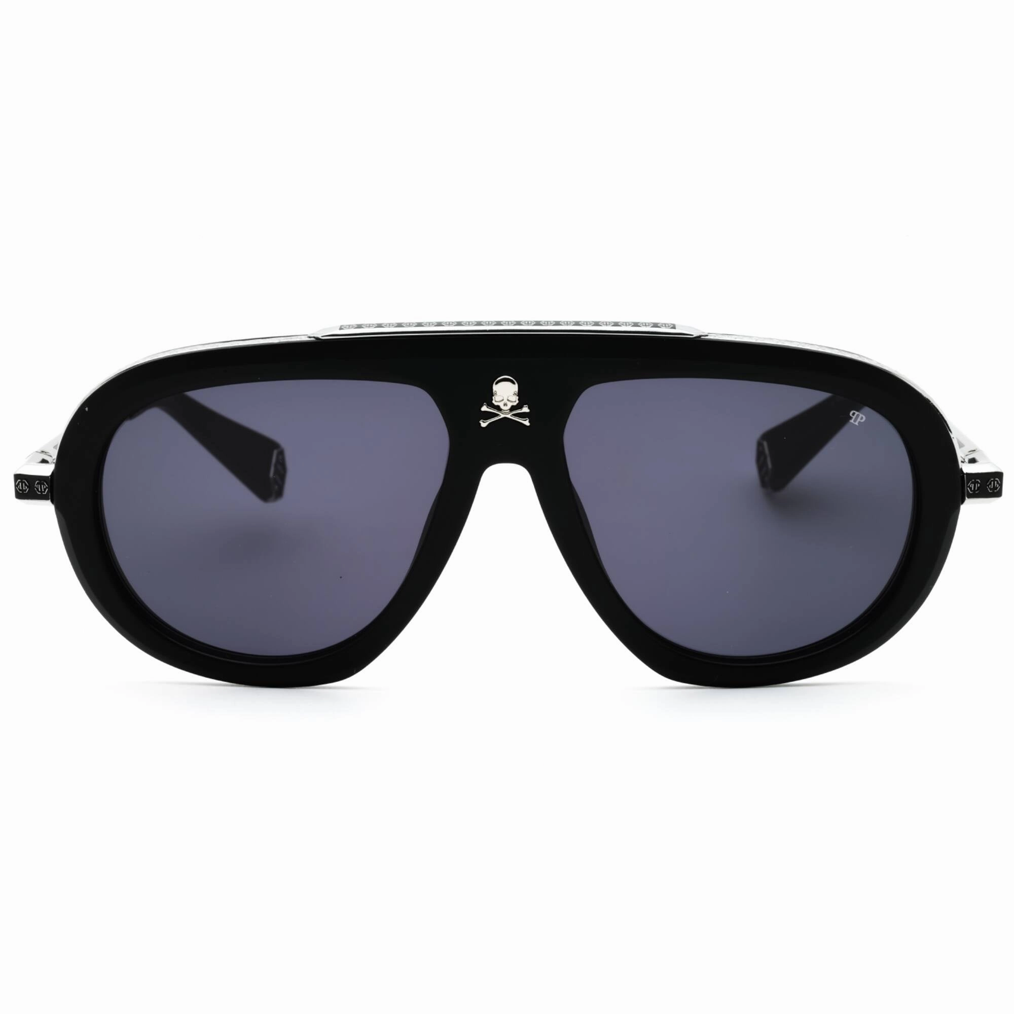 Philipp Plein Men's Sunglasses - Sandblast/Matte Black/Silver Frame | SPP151W 0703