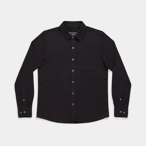Pique Knit Button-Down Shirt