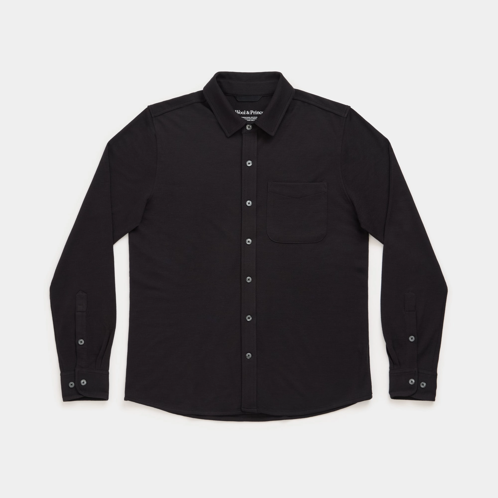 Pique Knit Button-Down Shirt