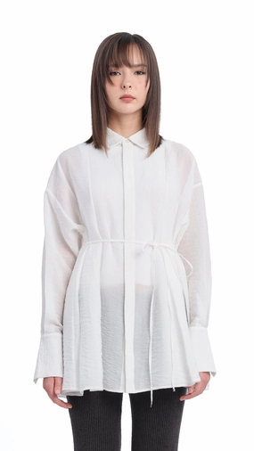 Pleated Flare Shirt