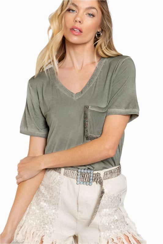 POL Girly Meets Basic Short Sleeve Top