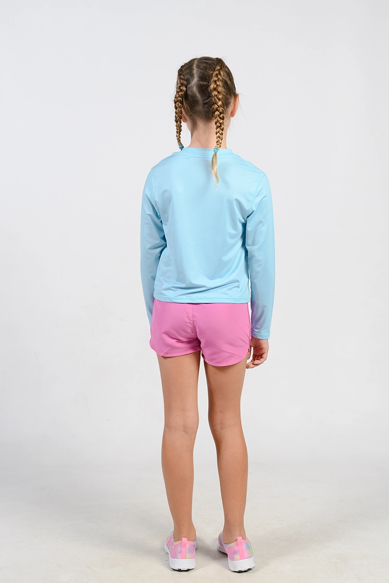 Print and detailed Long Sleeve Crew neck Sun-Shirts