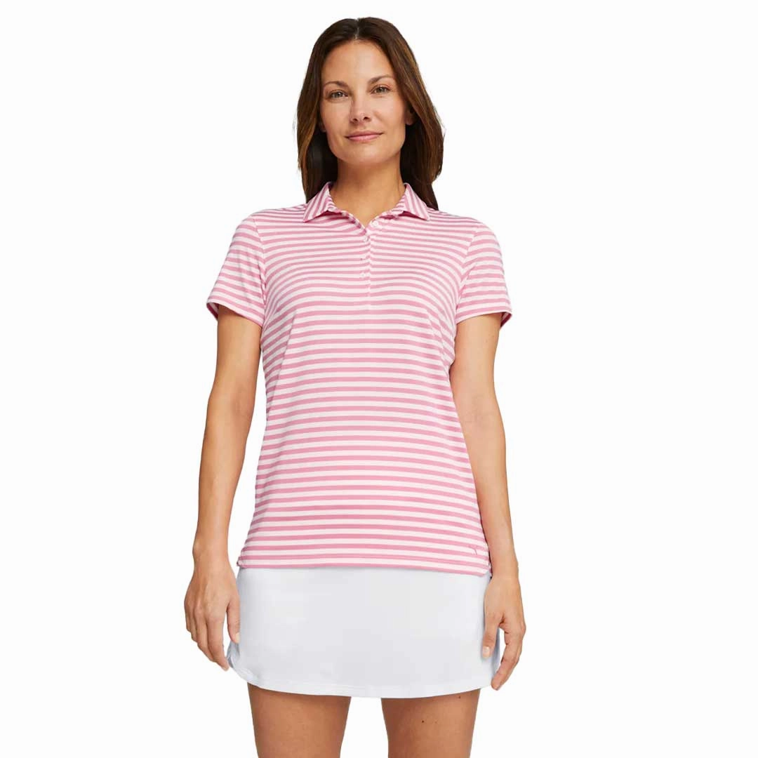Puma - Women's MATTR Somer Stripe Short Sleeve Golf Polo (621880 04)