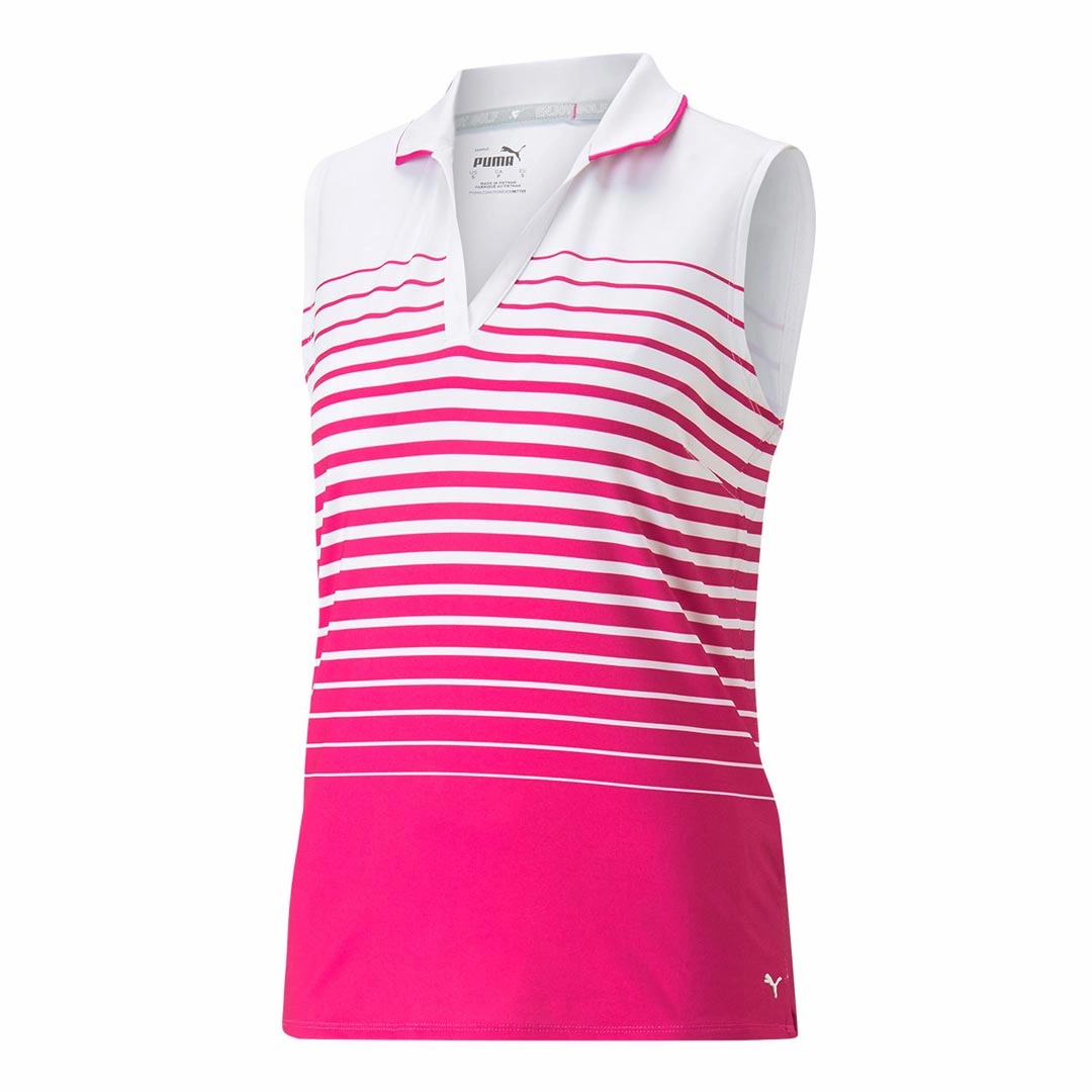 Puma - Women's MATTR Stripe Sleeveless Golf Polo (537496 12)