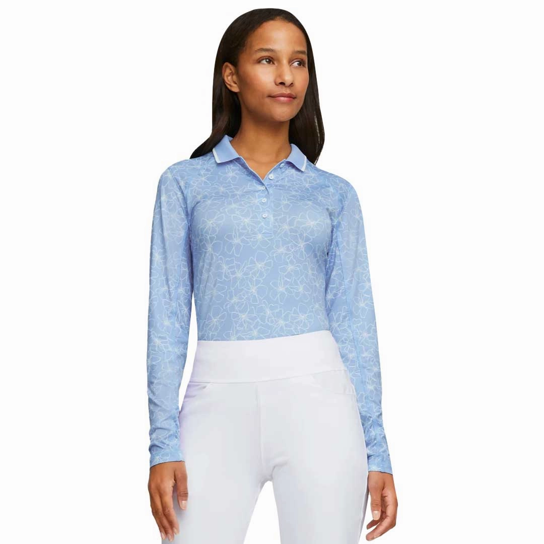 Puma - Women's YouV Island Flower Long Sleeve Polo (539037 02)