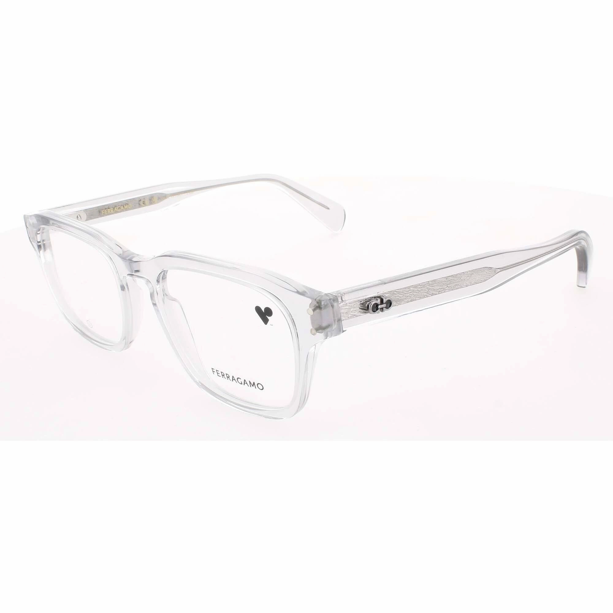 Salvatore Ferragamo Men's Eyeglasses - Light Crystal Grey Full Rim Frame | SF2958 050