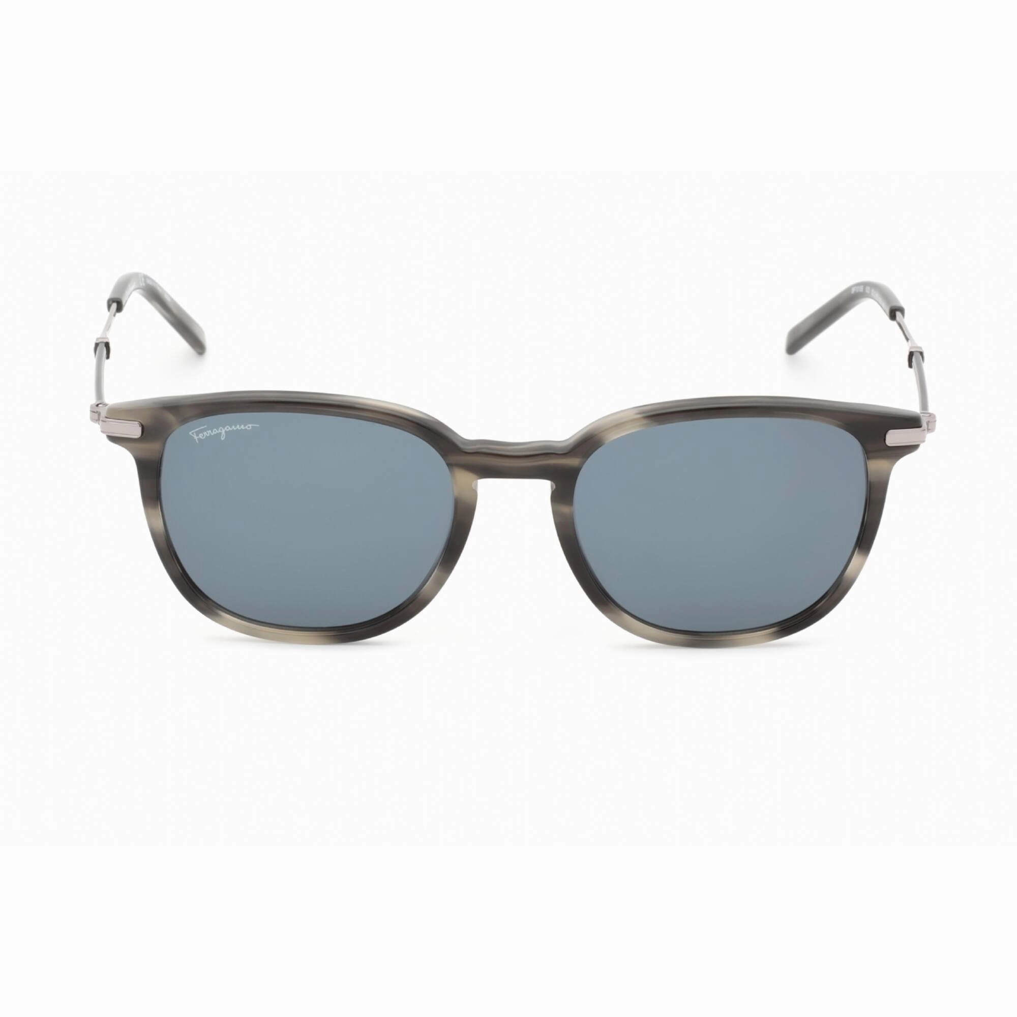 Salvatore Ferragamo Men's Sunglasses - Striped Grey Cat Eye Frame | SF1015S 003
