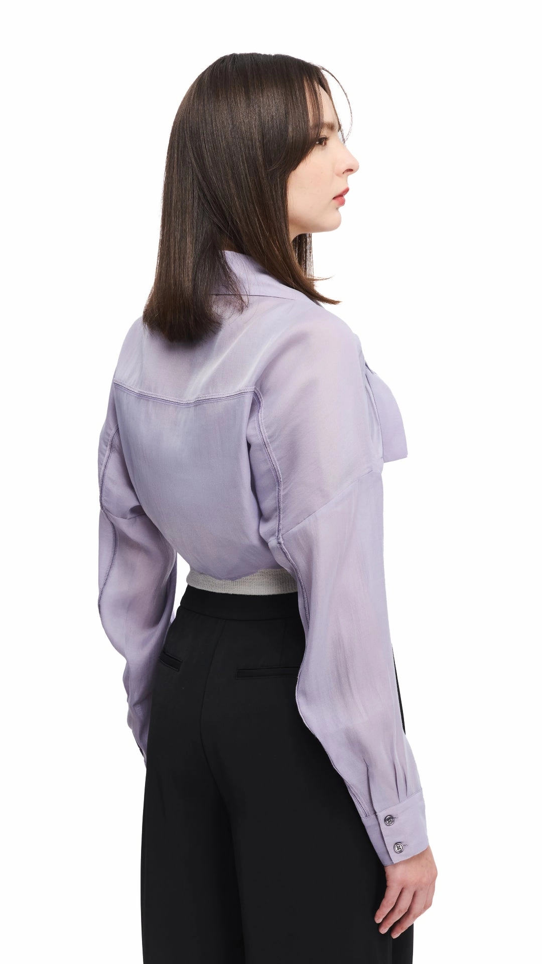 See-Through Crop Shirt